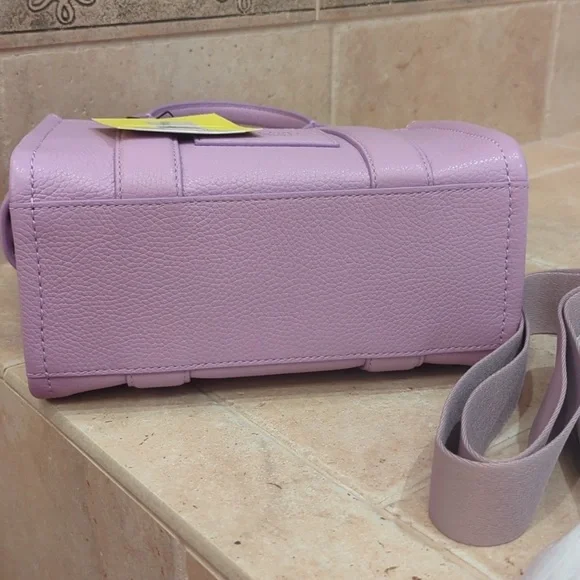 Marc Jacobs The Leather Tote Bag purse Wisteria purple Small - Picture 7 of 7